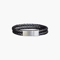 Personalisiertes Armband aus Leder und Edelstahl