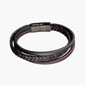 Armband aus Leder und Edelstahl