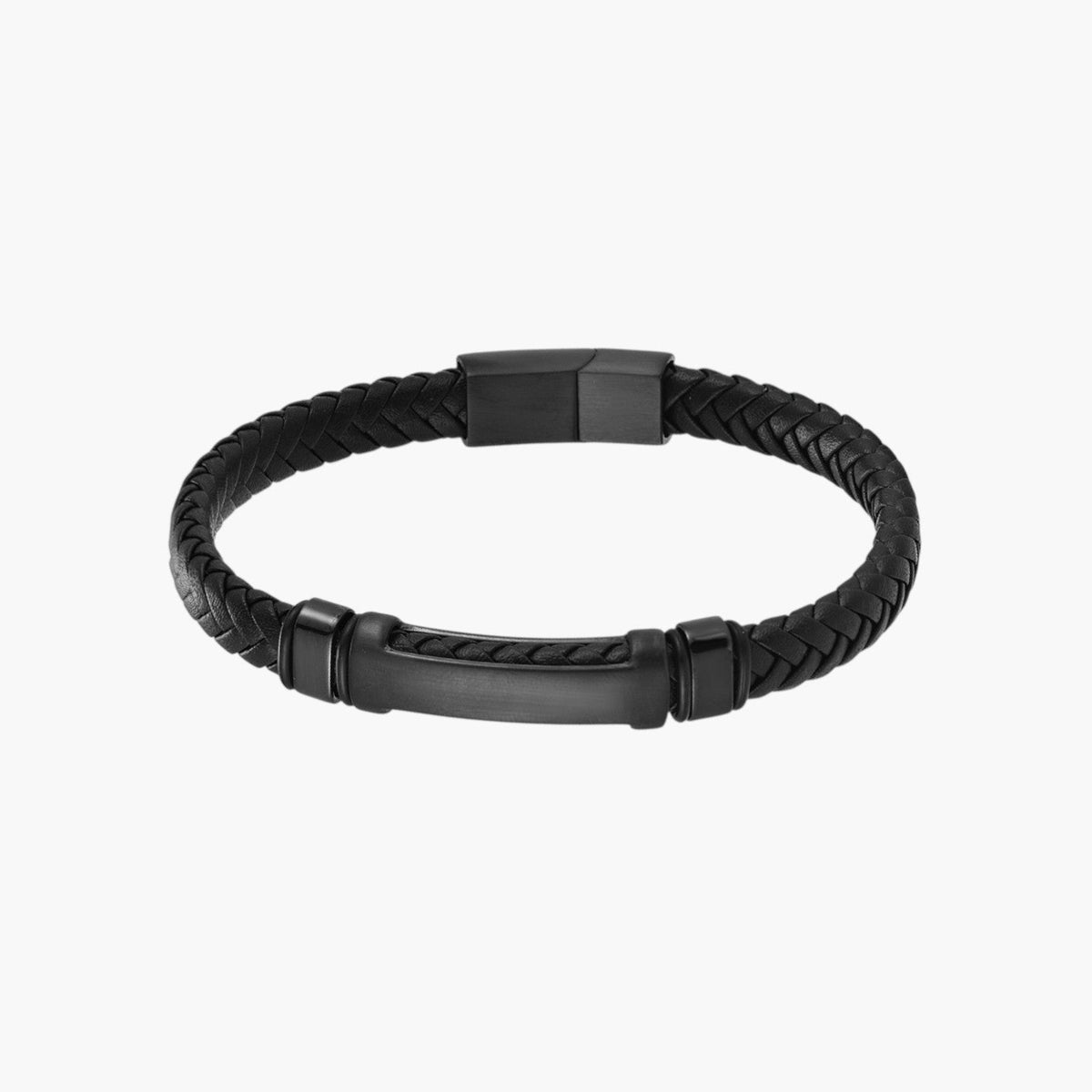 Armband aus Leder und Edelstahl 316L