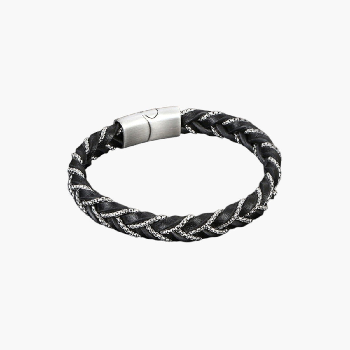 Armband aus Leder und Edelstahl 316L