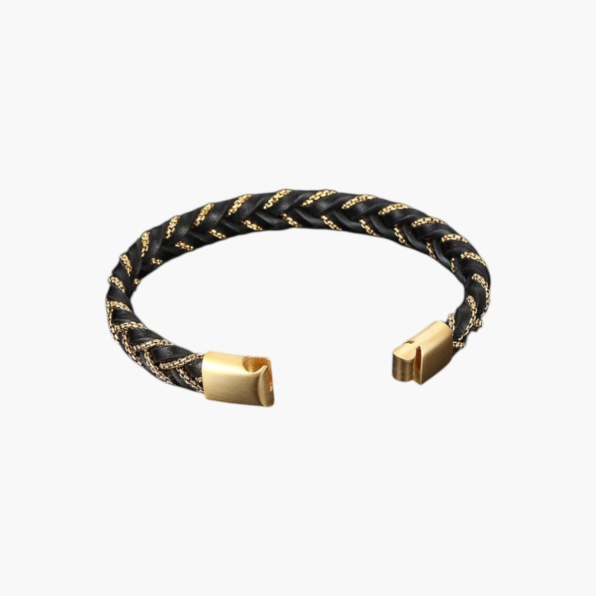 Armband aus Leder und Edelstahl 316L