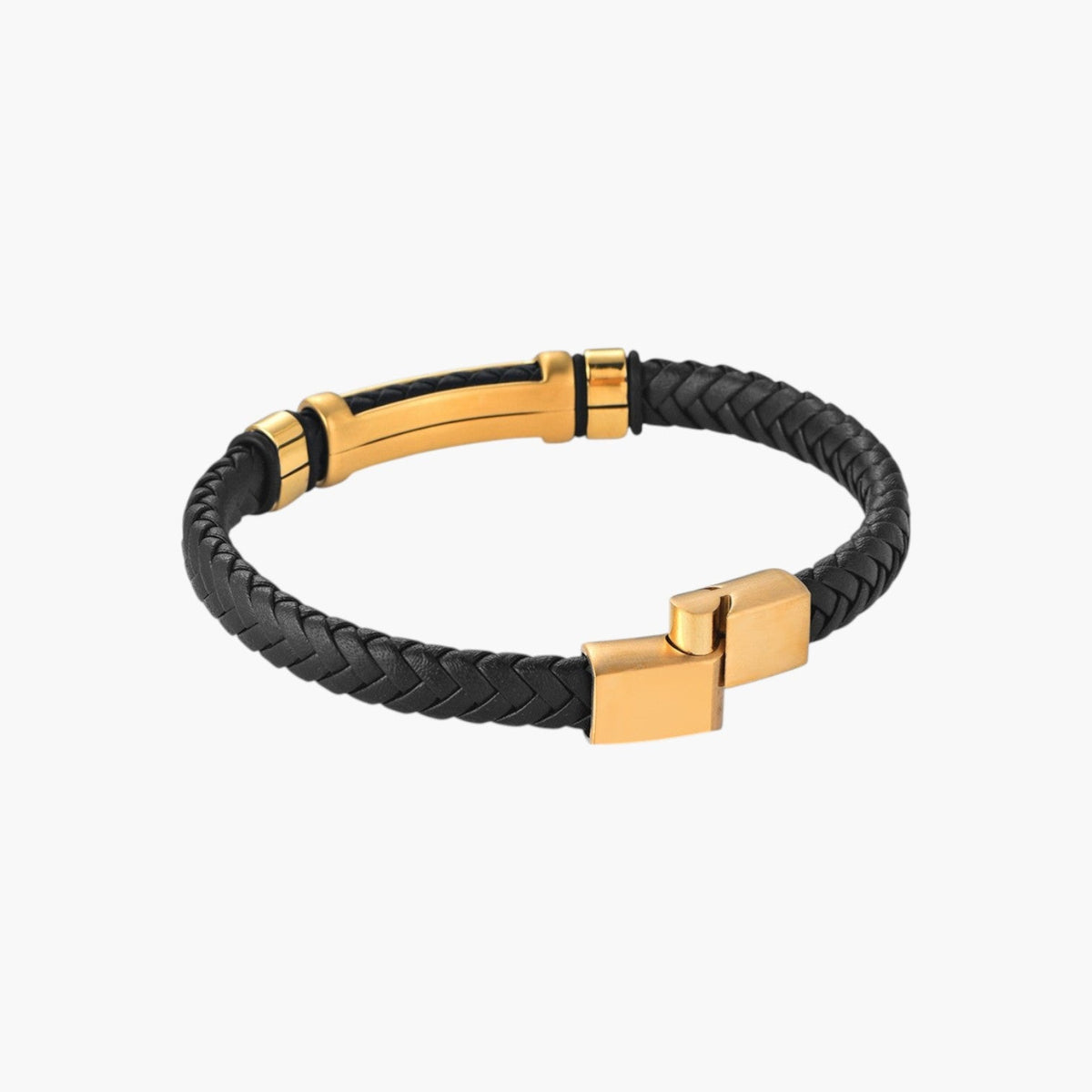 Armband aus Leder und Edelstahl 316L