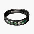 Pulsera de Cuero y Piedra Natural