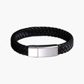 Pulseira Personalizada de Couro e Aço Inoxidável