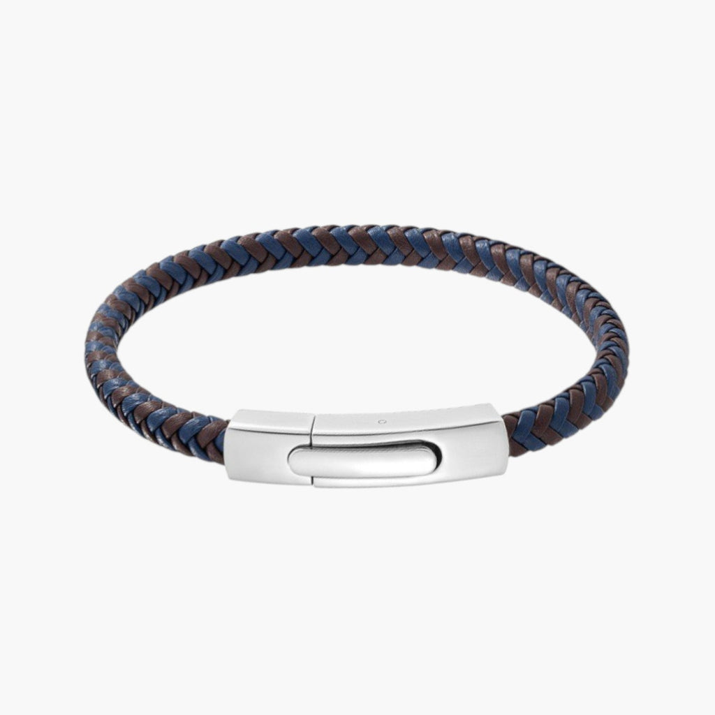 Armband aus Leder und Edelstahl 316L