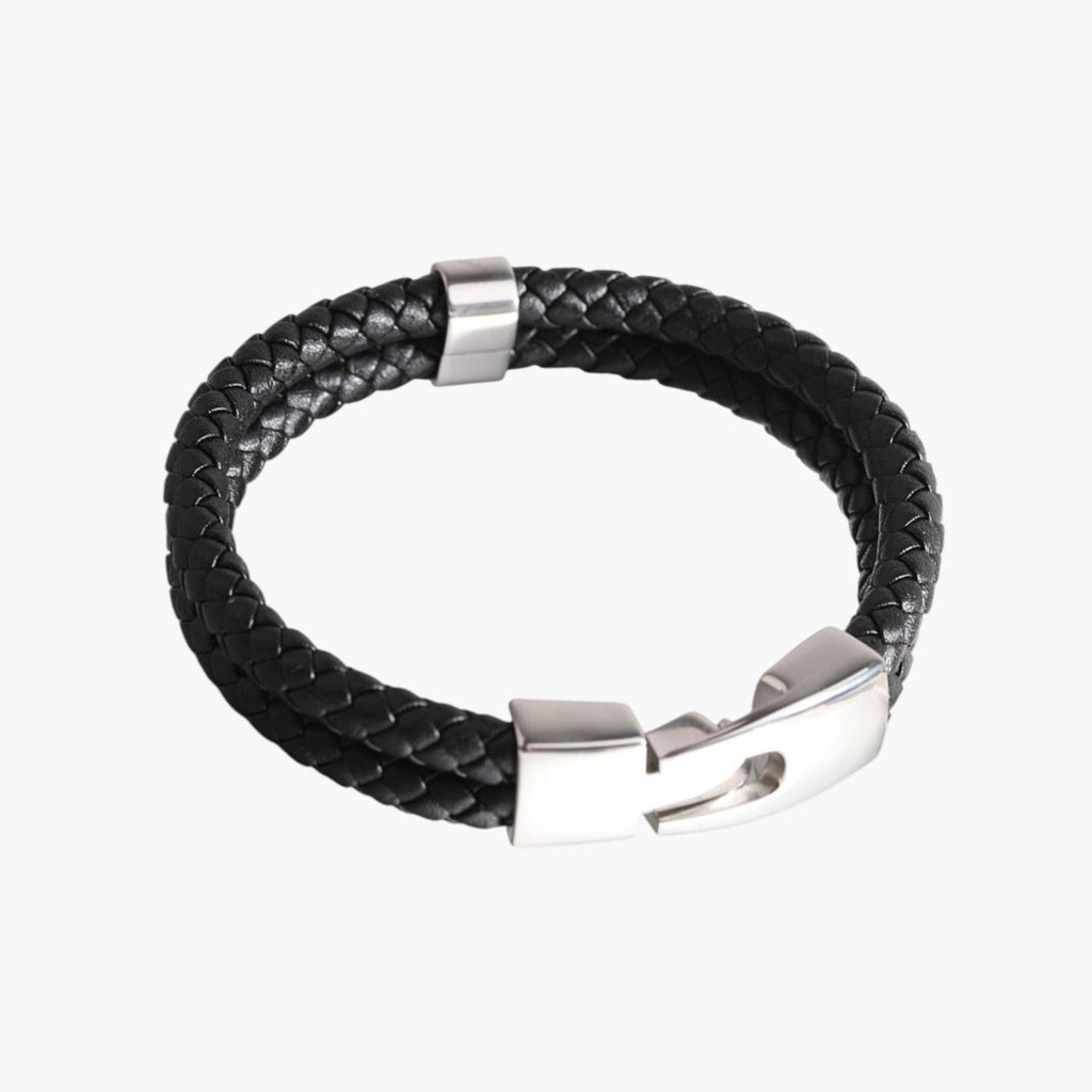 Armband aus Leder und Edelstahl