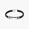 Armband aus Leder und Edelstahl 316L