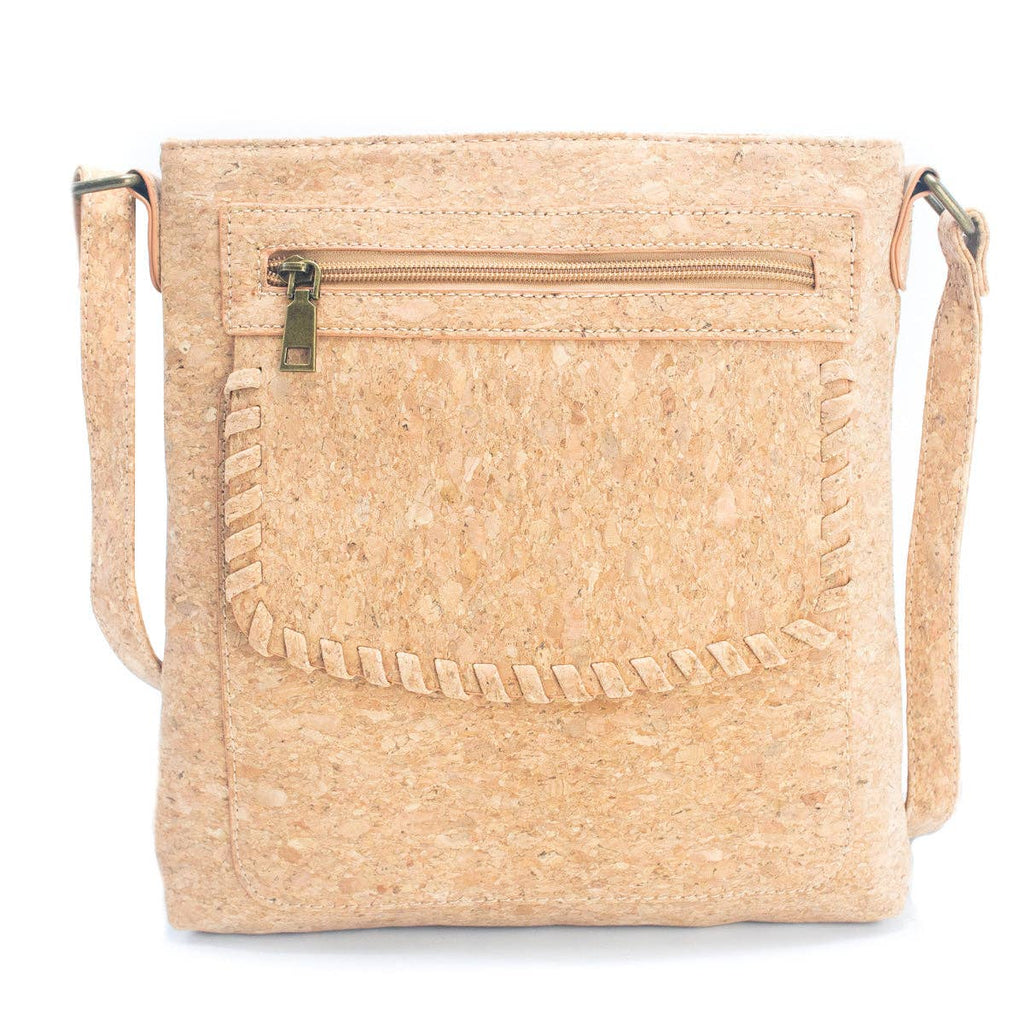 Naturkork mit Gold- und Silberakzenten - Damen-Umhängetasche aus Kork BAG-2251