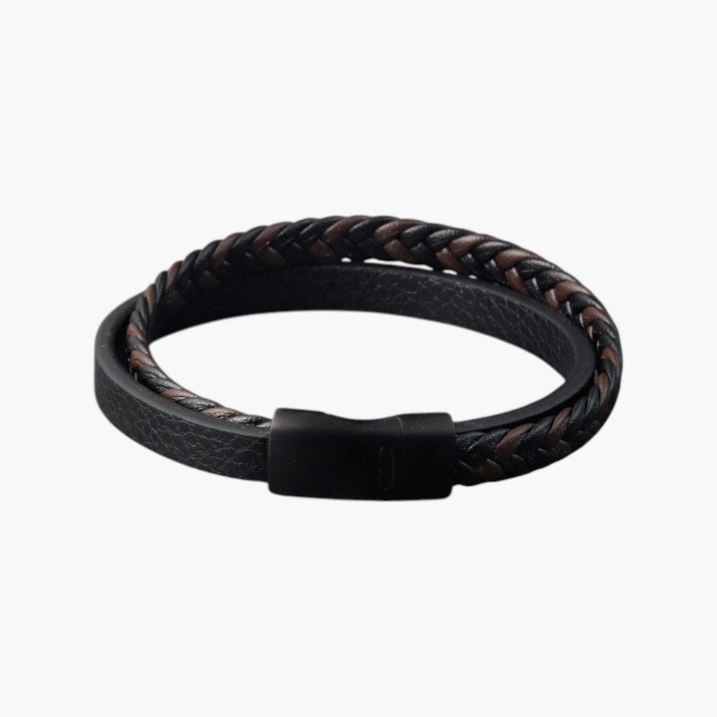 Armband aus Leder und Edelstahl