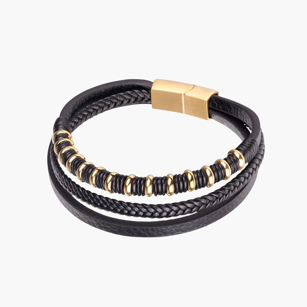 Pulsera de Cuero y Acero Inoxidable