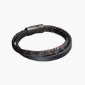 Armband aus Leder und Edelstahl