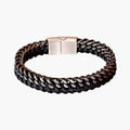 Armband aus Leder und Edelstahl