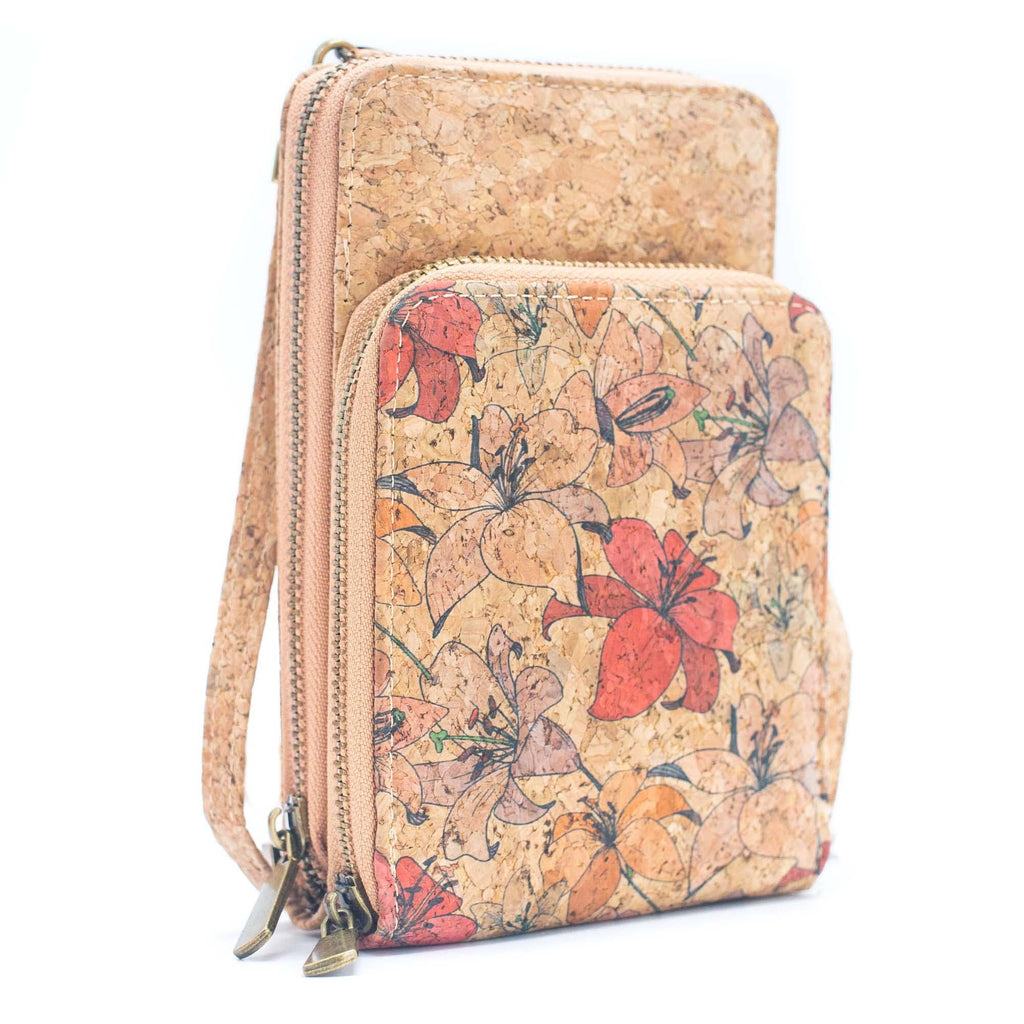Natural Cork Women's Crossbody Phone Wallet BAGD-2240