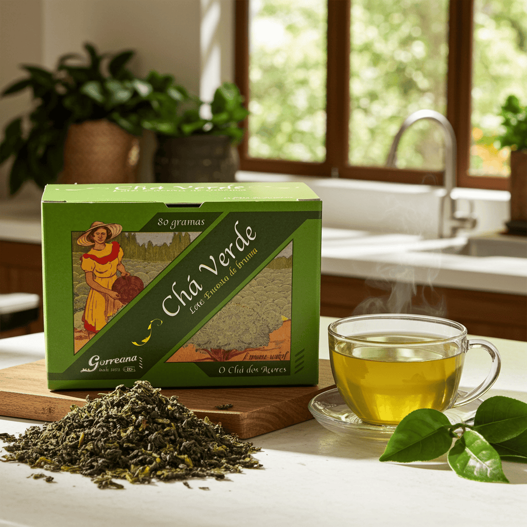 80g Té Verde Gorreana Premium Encosta de Bruma en Hojas de Azores Delicado