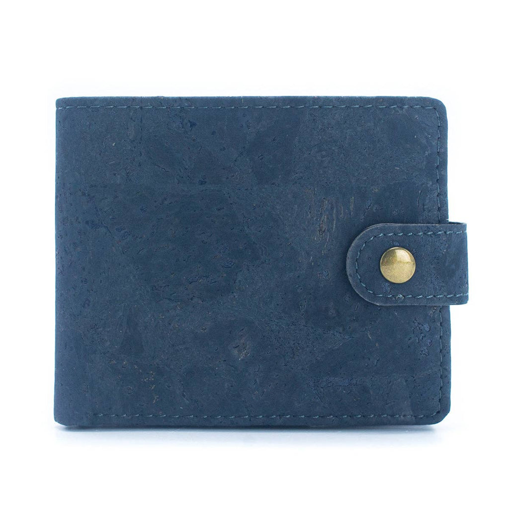 Sleek Bifold Cork Wallet with Snap Button BAG-2270-WALLET