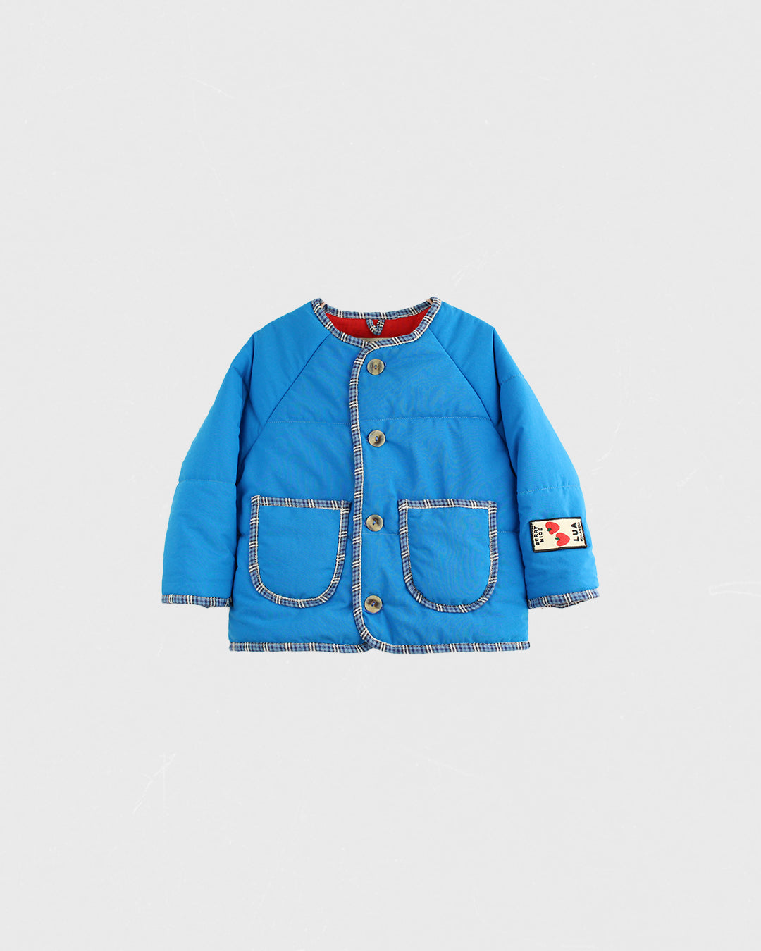 Steppjacke | Blau und Vichy-Karo