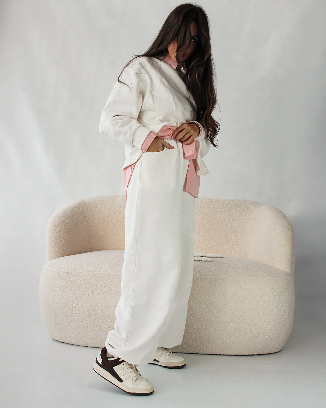 Hose | Weiße Wide-Leg-Hose