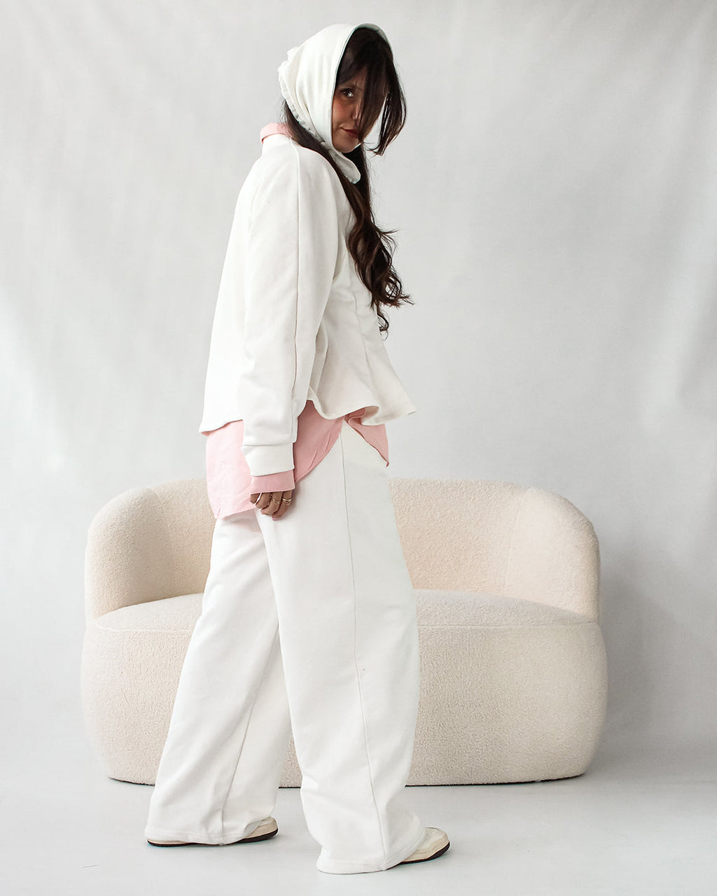 Hose | Weiße Wide-Leg-Hose