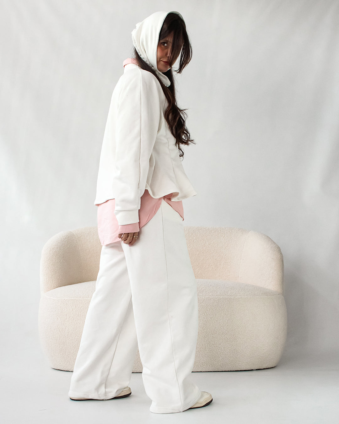 Hose | Weiße Wide-Leg-Hose