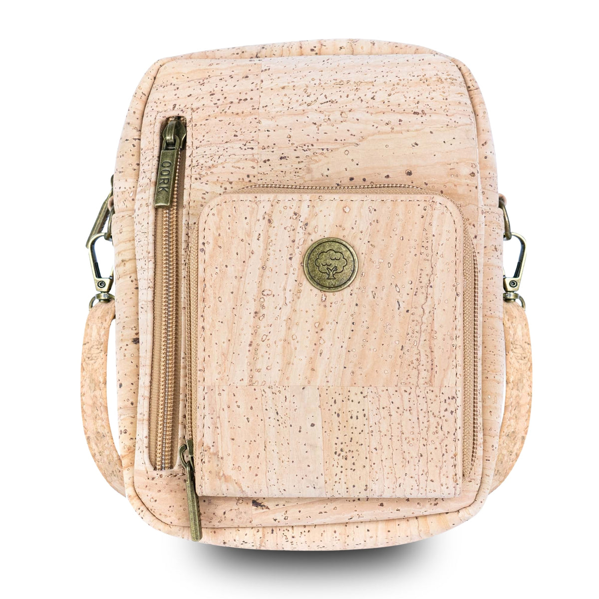 Cork Crossbody Phone Bag – Adjustable Vegan Shoulder Purse with Multi-Pockets BAG-2363