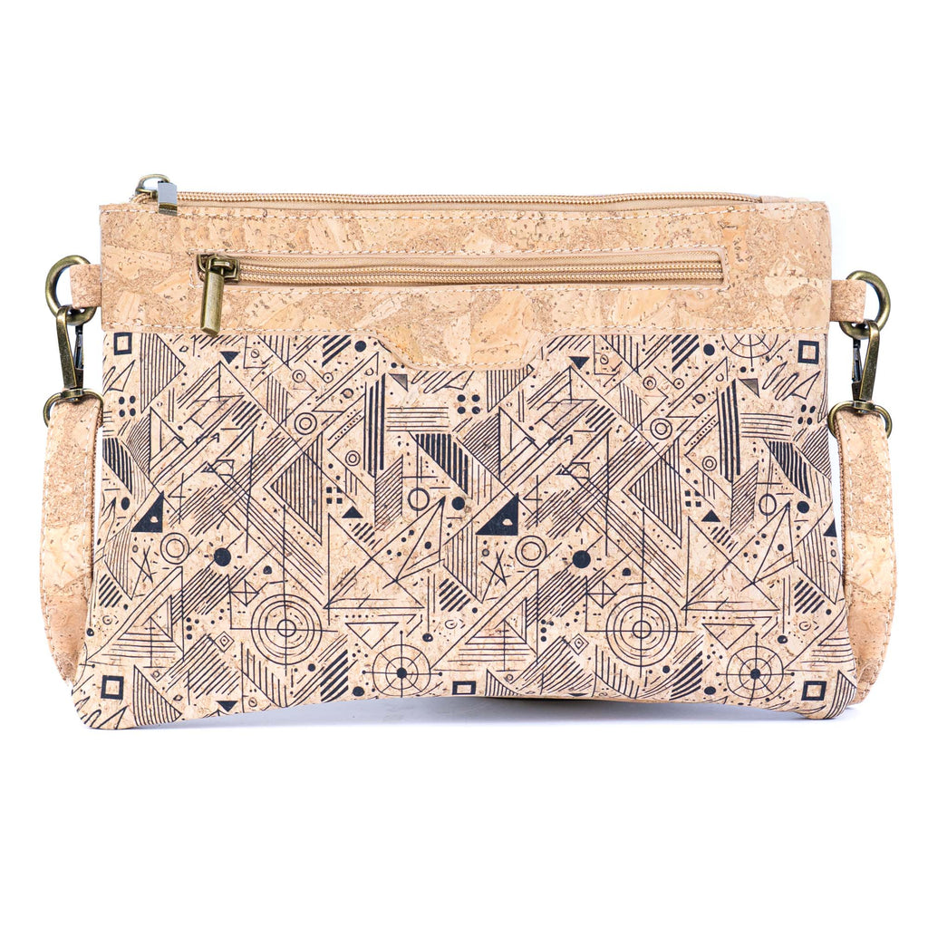 Printed Natural Cork Crossbody Bag & Clutch BAG-2393