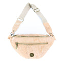 Bandolera unisex de corcho natural con correa ajustable y cremalleras metálicas SLING-BAG-2312
