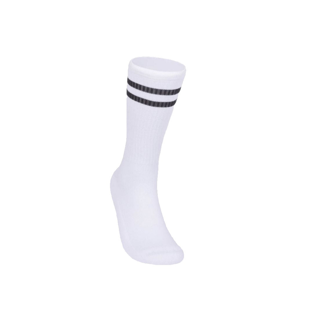 Sportsocken - Doppelstreifen weiß/schwarz
