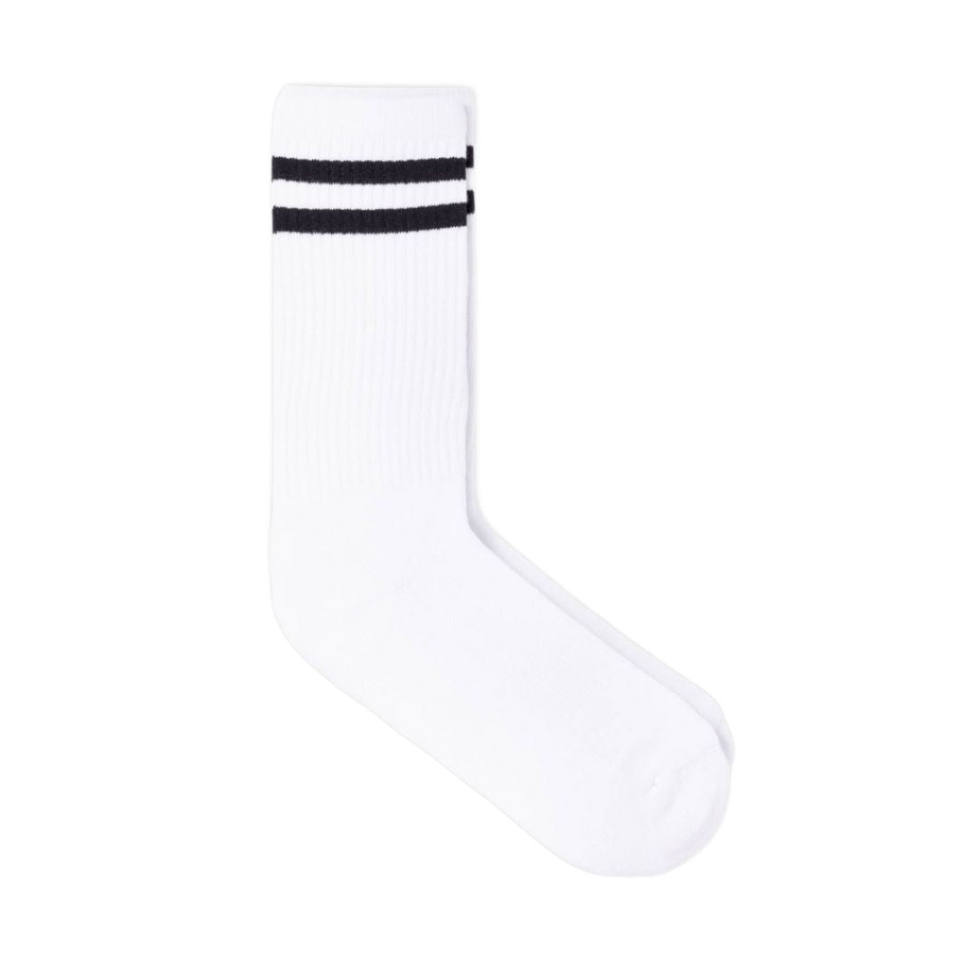 Sportsocken - Doppelstreifen weiß/schwarz