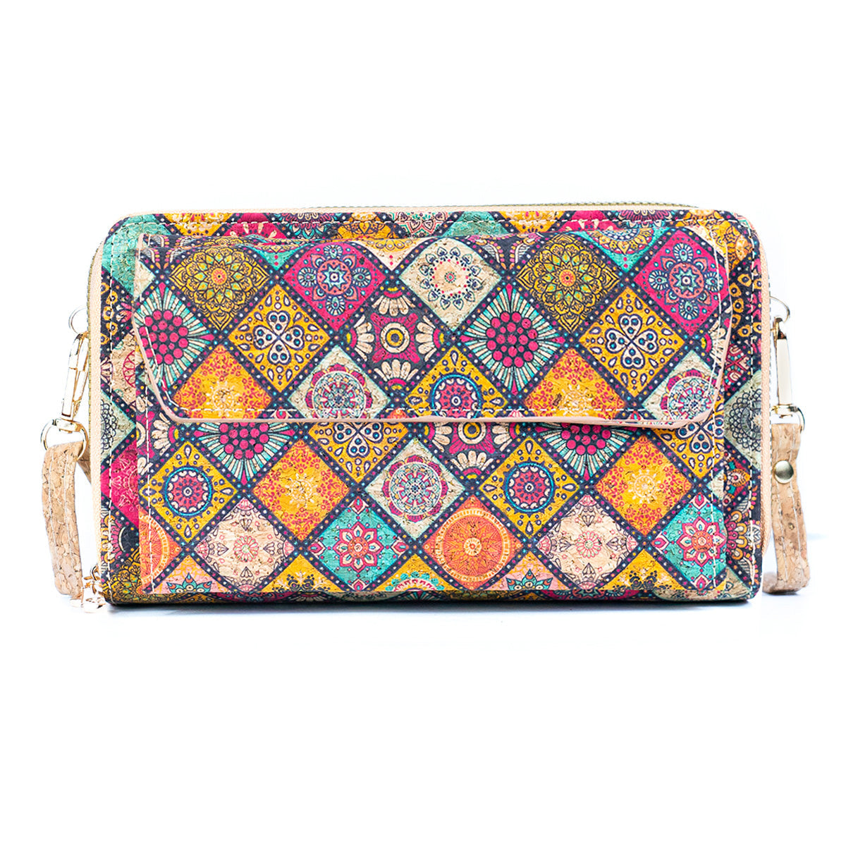 Bolso de corcho horizontal para móvil de mujer BAG-2347