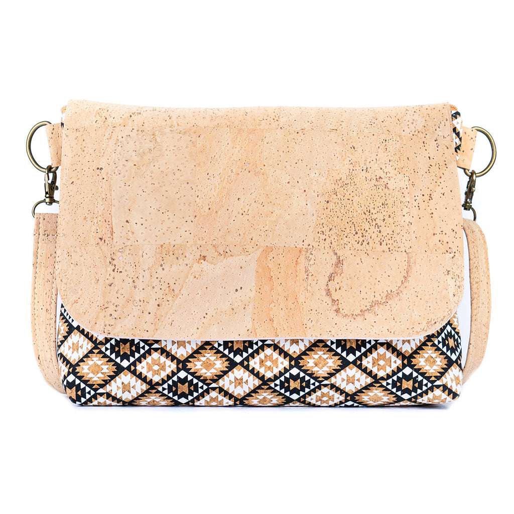 Bolso de Hombro Cruzado de Corcho – Bolso Vegano de Corcho con Cierre de Cremallera | BGBP-115