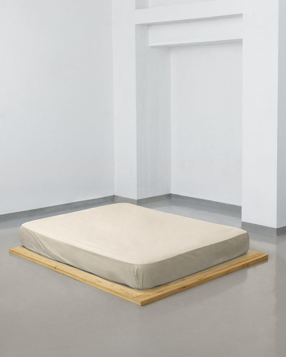 Fitted sheet - 200 threads percale (Light Yellow)