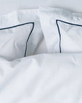 Kissenbezug - Satin (300 TC) weiß mit schwarzen Streifen