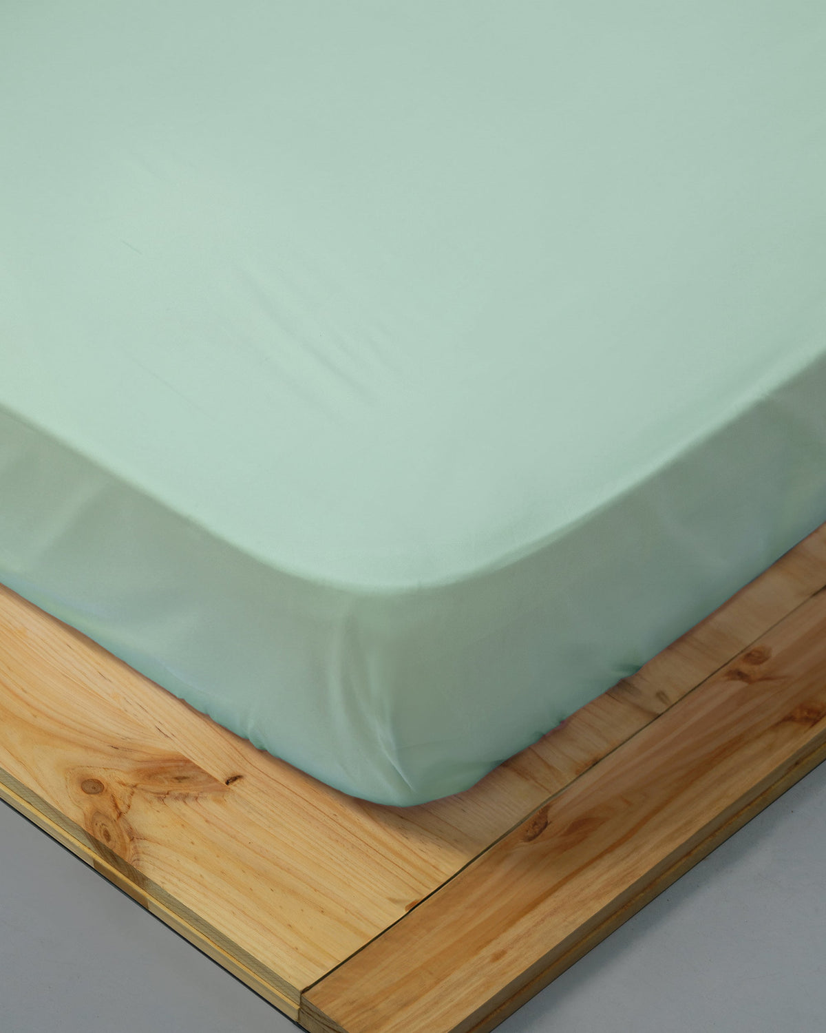 Lençol ajustável - percal 200 fios (Verde Suave)