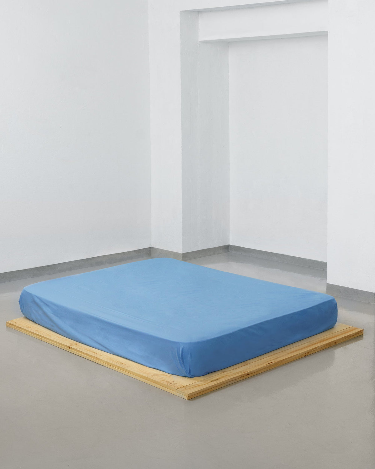 Spannbettlaken - Perkal, 200 TC (Blau)
