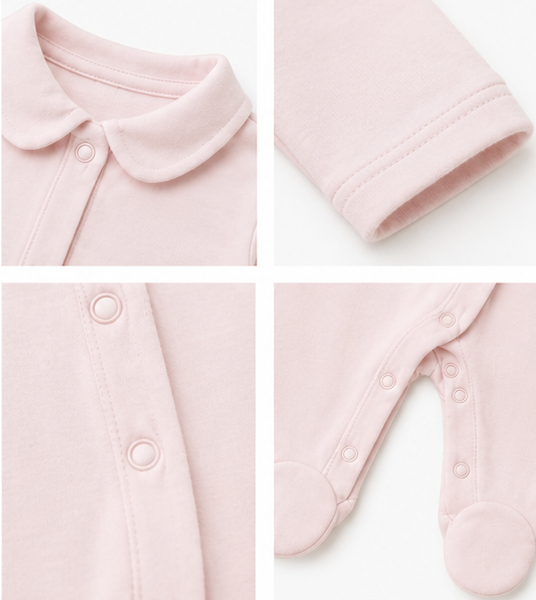 Babystrampler uni Rosa