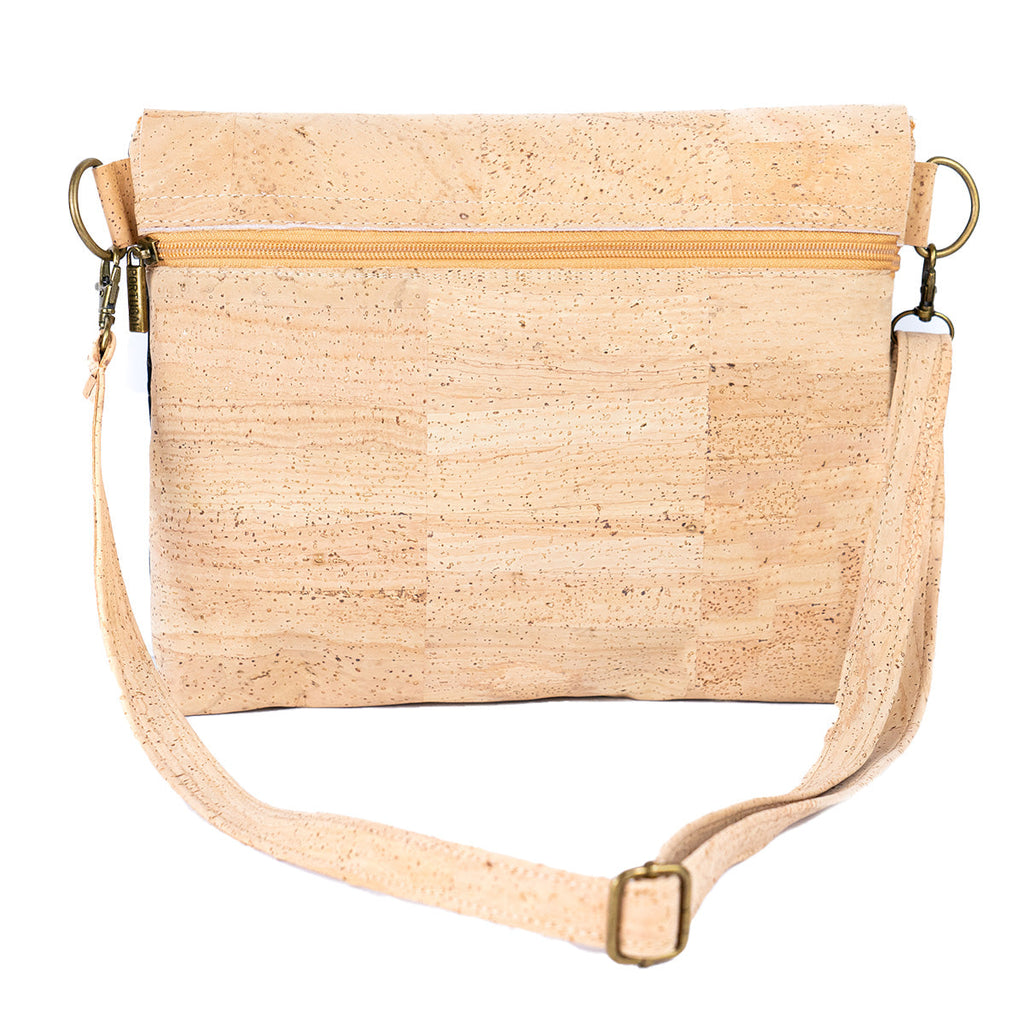 Bolso de Hombro Cruzado de Corcho – Bolso Vegano de Corcho con Cierre de Cremallera | BGBP-115