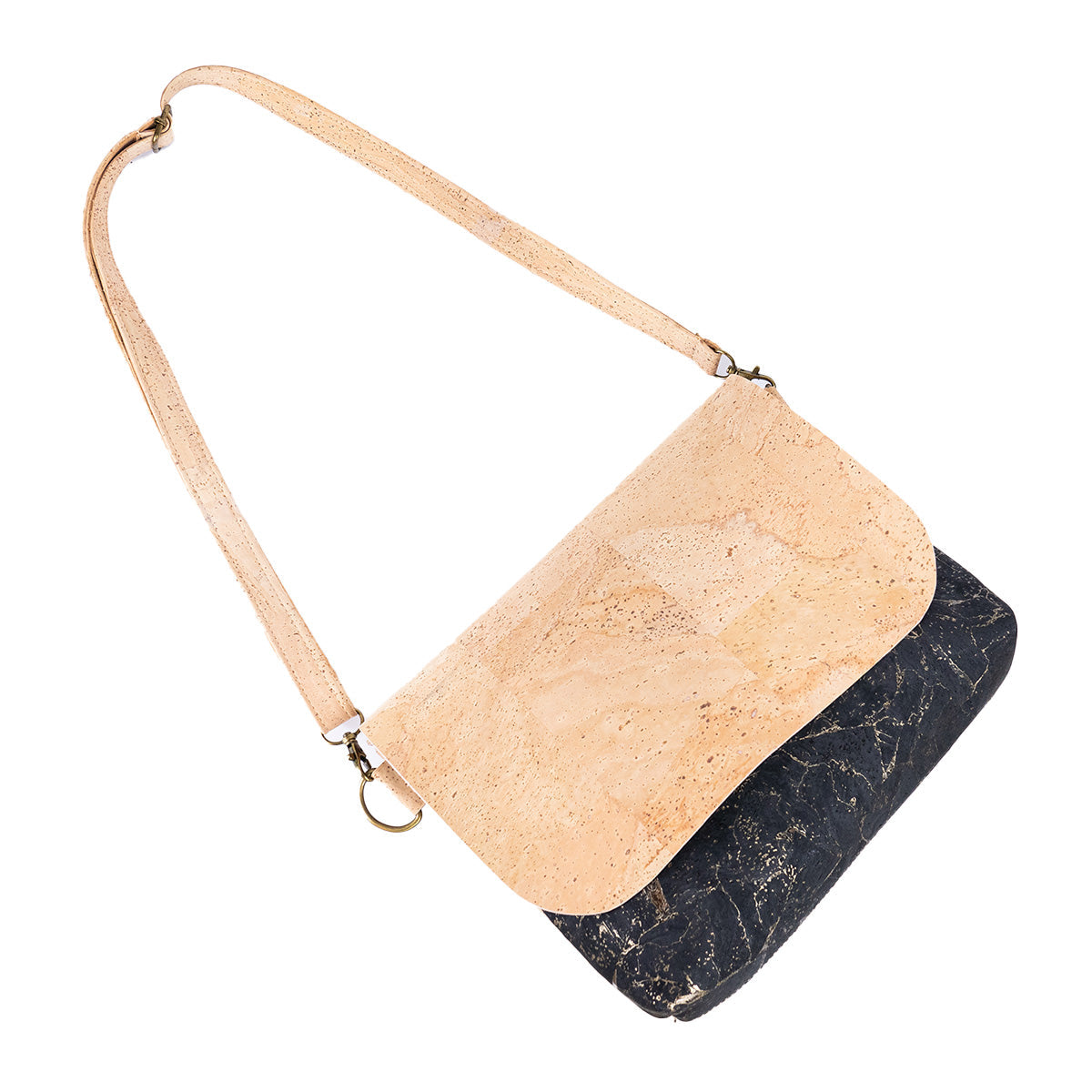 Bolso de Hombro Cruzado de Corcho – Bolso Vegano de Corcho con Cierre de Cremallera | BGBP-115