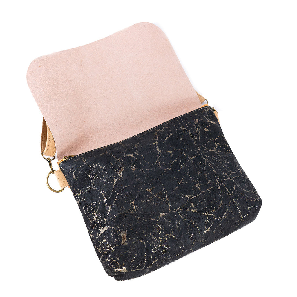 Bolso de Hombro Cruzado de Corcho – Bolso Vegano de Corcho con Cierre de Cremallera | BGBP-115
