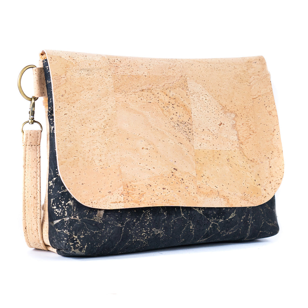 Bolso de Hombro Cruzado de Corcho – Bolso Vegano de Corcho con Cierre de Cremallera | BGBP-115