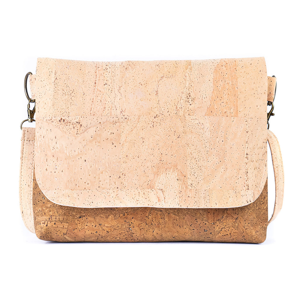 Bolso de Hombro Cruzado de Corcho – Bolso Vegano de Corcho con Cierre de Cremallera | BGBP-115