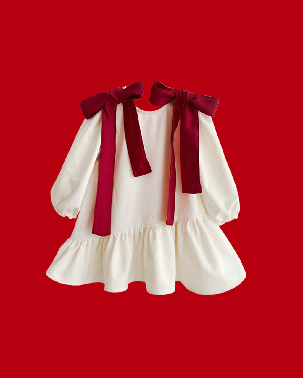 Kleid | Juliette rote Schleifen