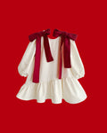 Kleid | Juliette rote Schleifen