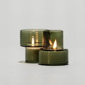 Conjunto de 2 Castiçais em vidro GLOW TOGETHER em Verde Fumado