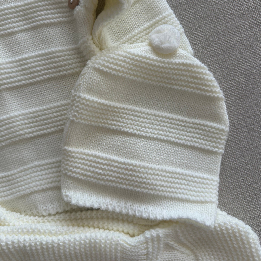Conjunto de Bebé em Malha Pérola 3 Peças 100% Algodão