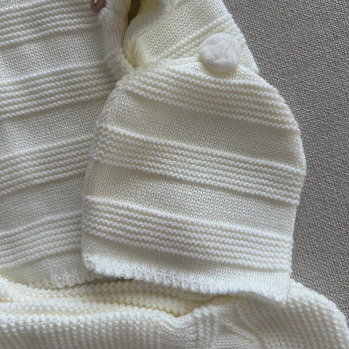 Conjunto de Bebé em Malha Pérola 3 Peças 100% Algodão