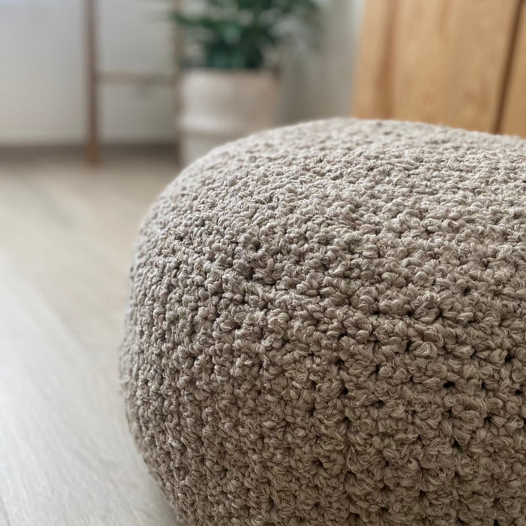 Bouclé Ottoman Pouf Cover