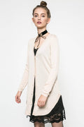 CASACO MALHA C/ VESTIDO RENDA