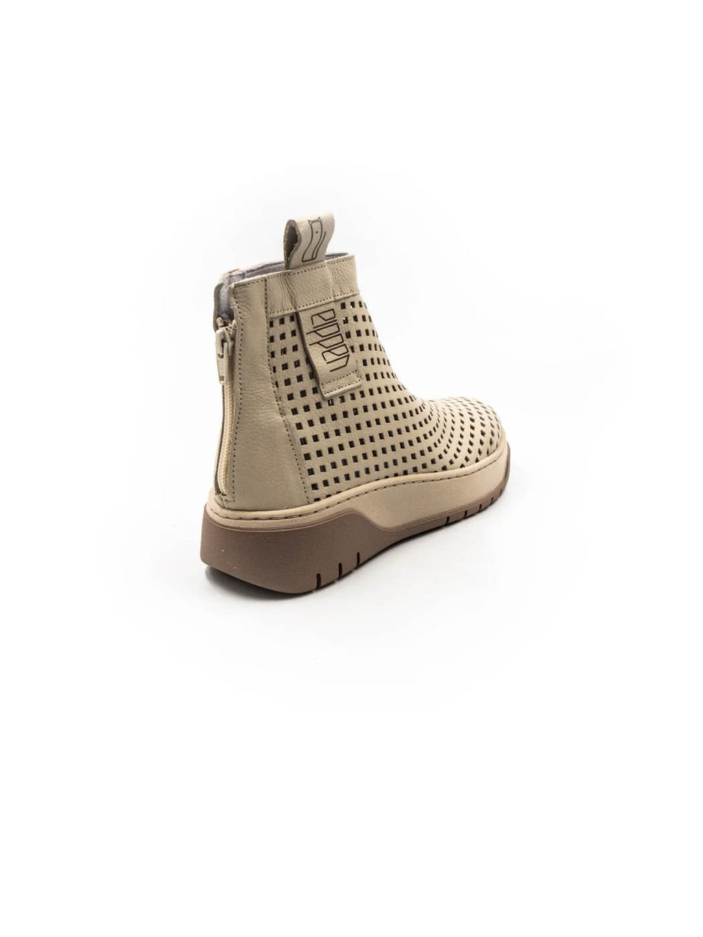 BEIGE PERFORIERTE STIEFELETTE