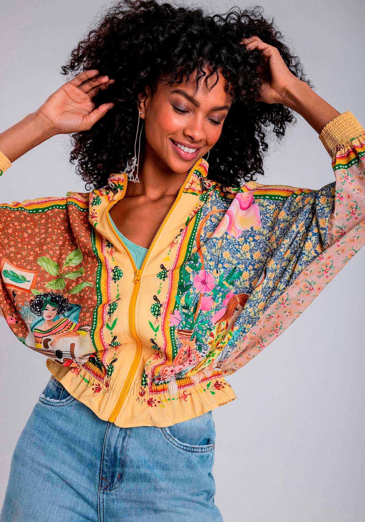 BEDRUCKTES OVERSIZED JACKETT