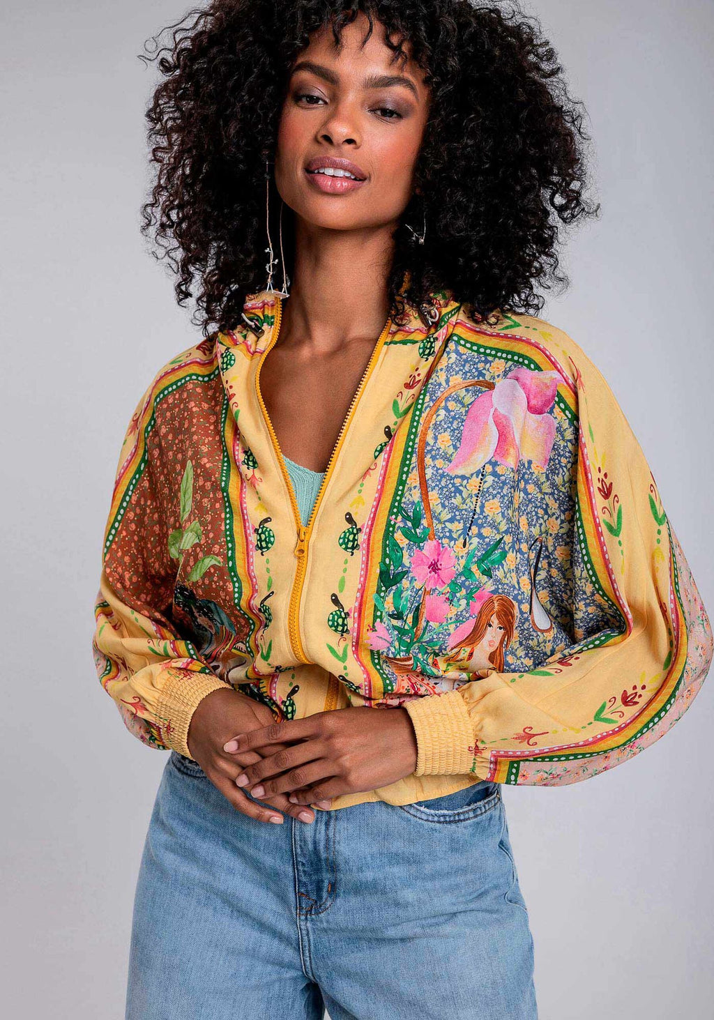 BEDRUCKTES OVERSIZED JACKETT